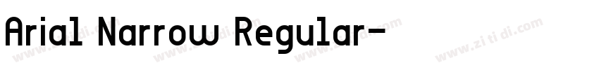 Arial Narrow Regular字体转换